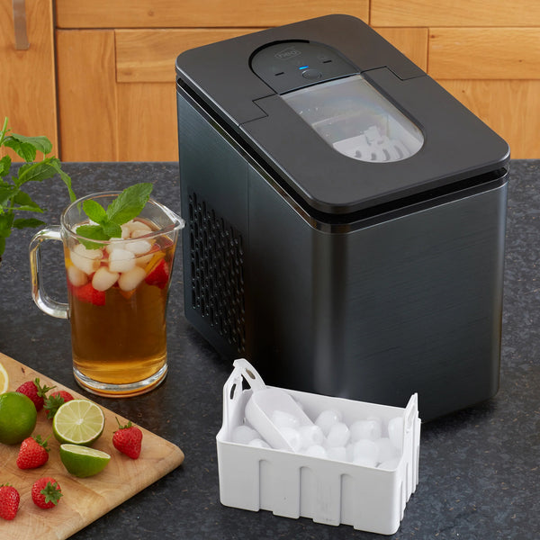 Black 1.7L Electric Ice Cube Maker Machine